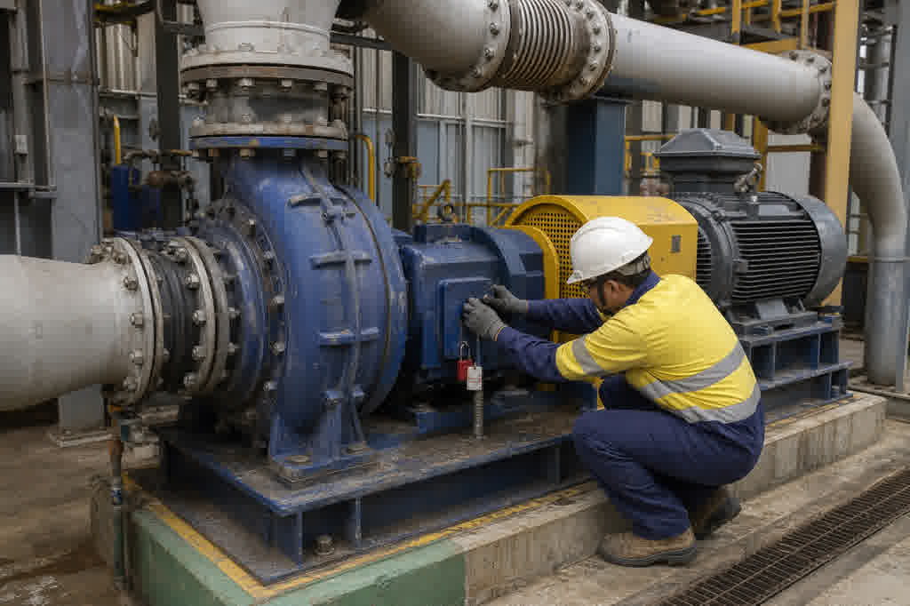 Slurry pump train in a mining concentrator